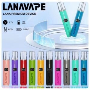 LANA 皮革充電式電子霧化主機 液晶螢幕顯示電量 (LANA VAPE 霧化煙桿)